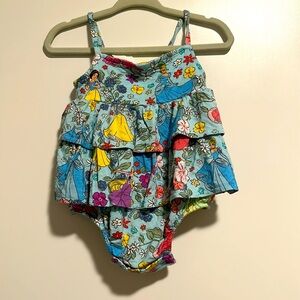 Posh Peanut Disney Princess spaghetti strap Bubble Romper 3-6m